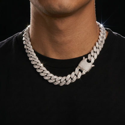 Iced Baguette 18mm Miami Cuban Chain