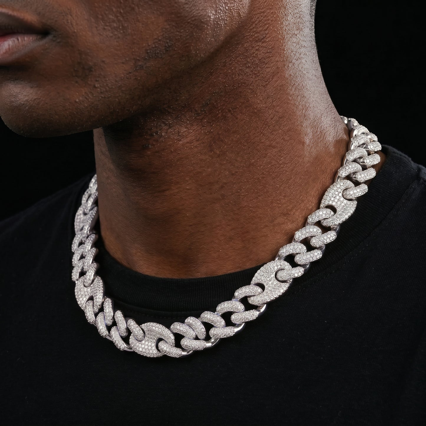 16-20mm Iced Mariner Miami Link Cuban Chain - Different Drips