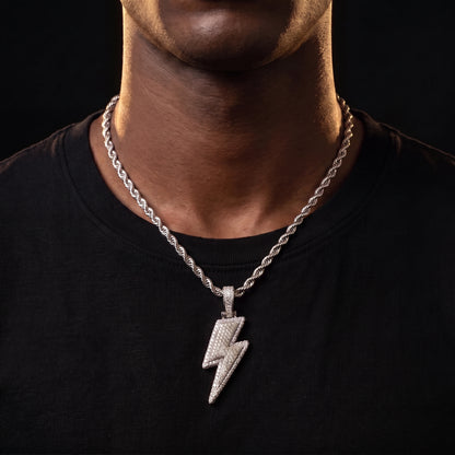 Large Lightning Bolt Pendant - Different Drips