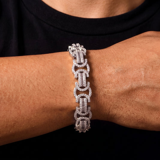 13mm Baguette Byzantine Bracelet