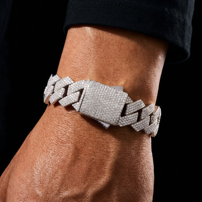 20mm Iced Out Cuban Prong Bracelet - Different Drips