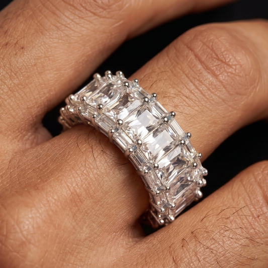 3 Row Baguette Eternity Ring – view 2