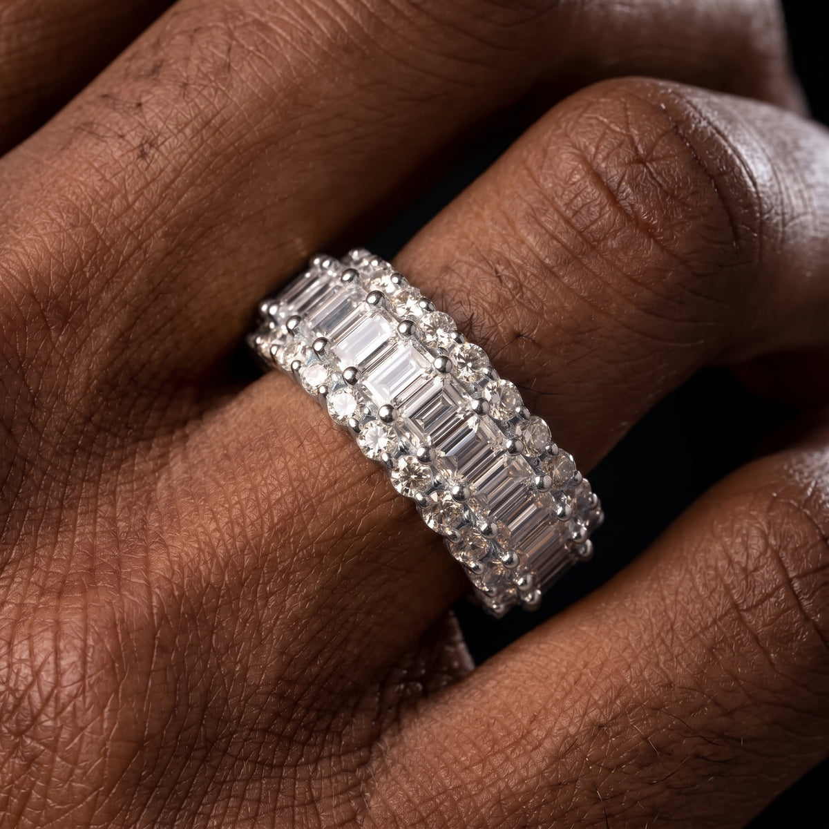 6mm Layered Baguette Ring