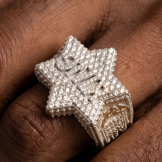 S925 Moissanite 'King' Five Star Ring