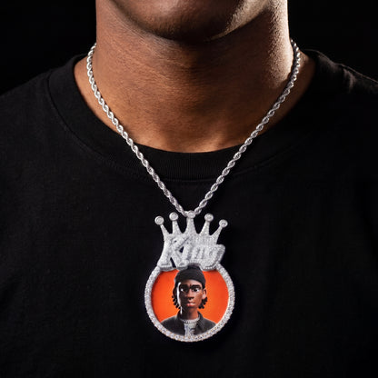 Crowned King Custom Photo Pendant - Different Drips