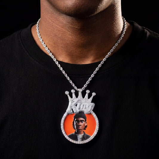 Crowned King Custom Photo Pendant - Different Drips