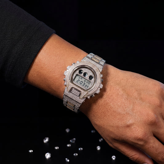 Iced Digital Chronograph Date Watch - Different Drips
