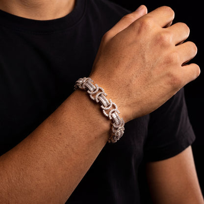 13mm Baguette Byzantine Bracelet - Different Drips