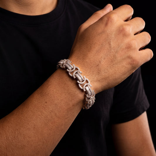13mm Baguette Byzantine Bracelet - Different Drips