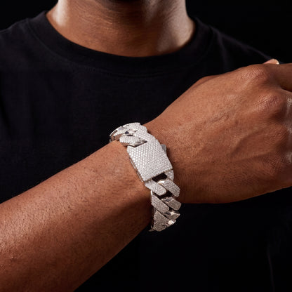 20mm Iced Out Cuban Prong Bracelet - Different Drips