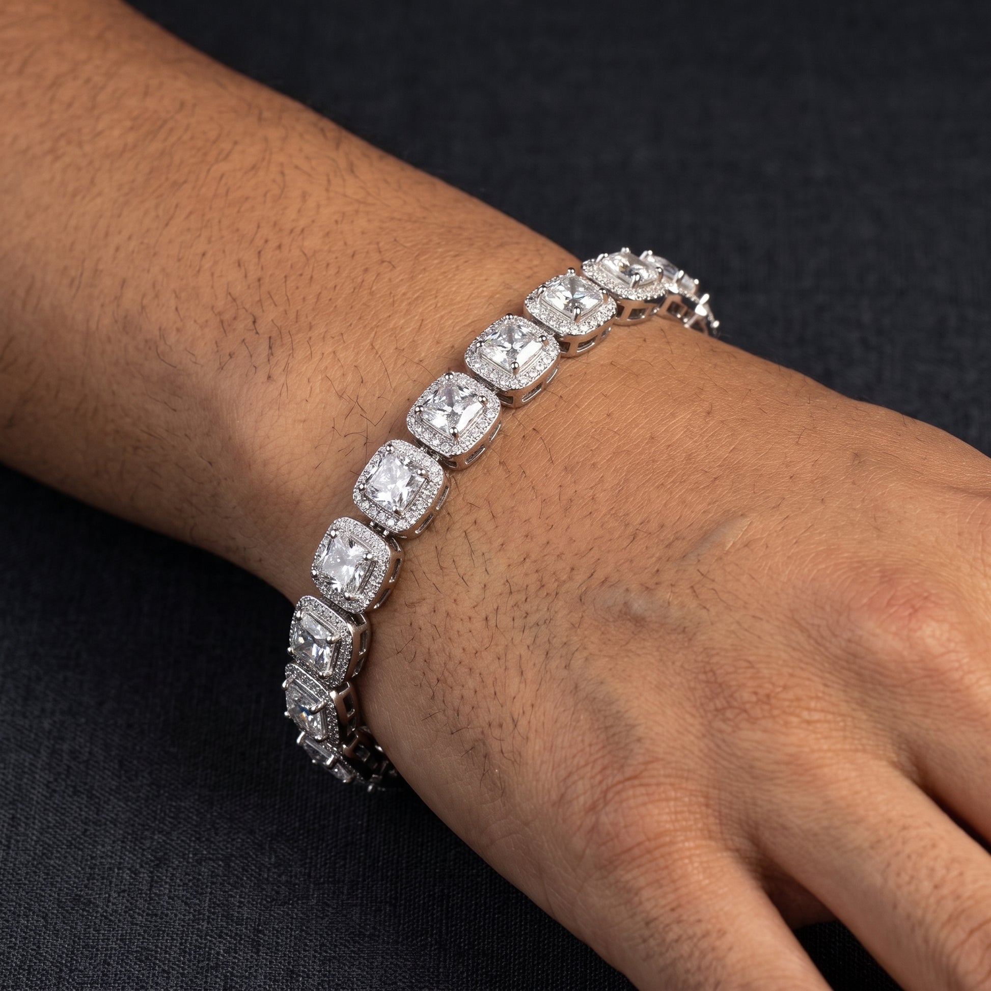10mm S925 Moissanite Glacier Tennis Bracelet - Different Drips