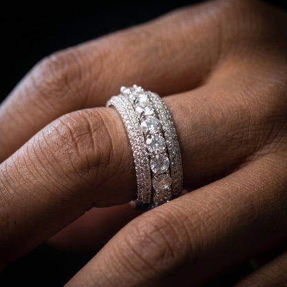 Round Cut Band Ring - Different Drips