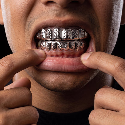 Solid D-cut 18k Gold Plated Grillz - Different Drips