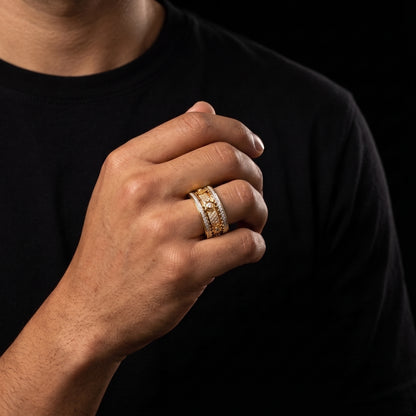 Iced Out Rotating Gear Ring - Different Drips
