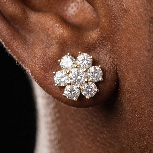 Flower Cluster Stud Earrings - Different Drips