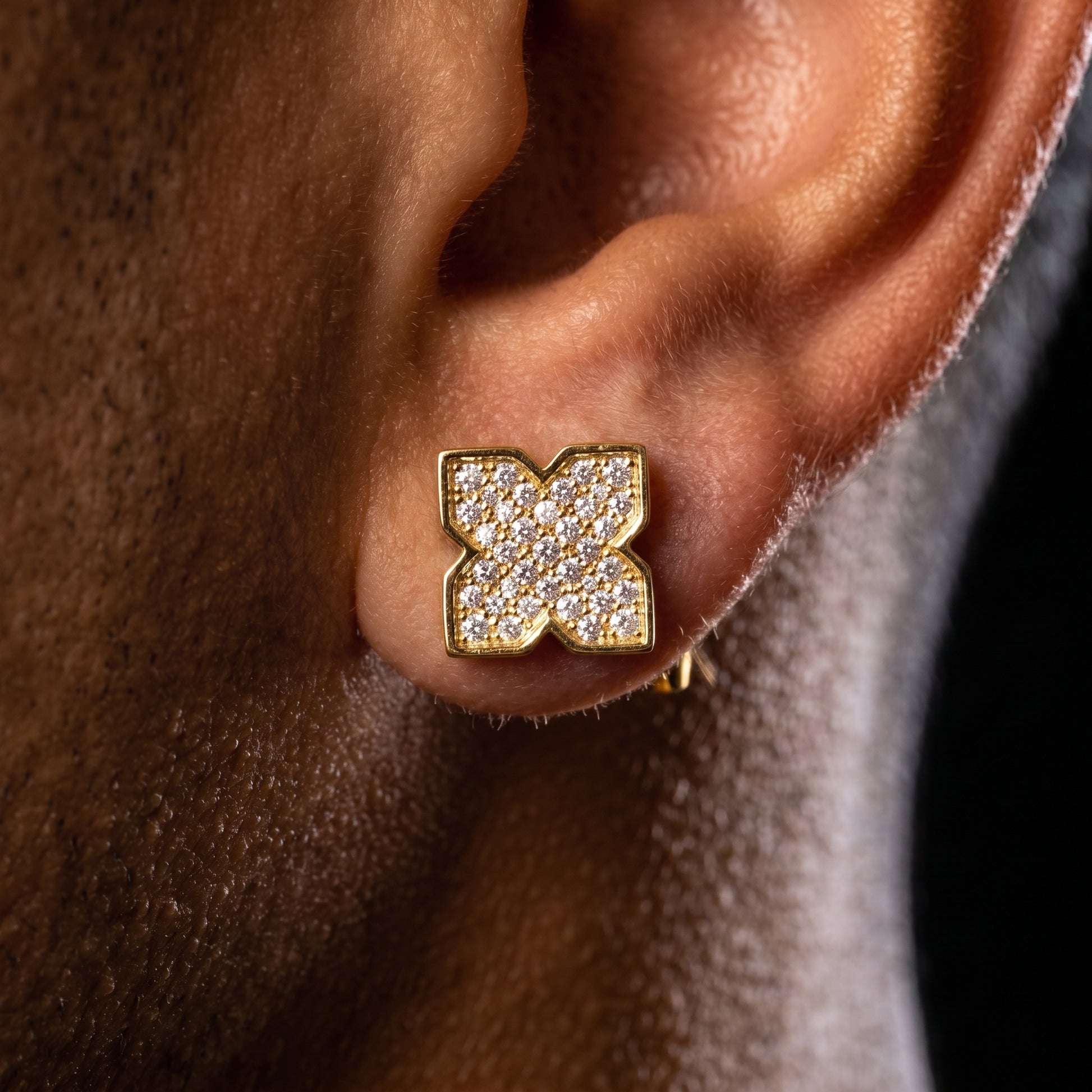 9mm Quatrefoil Stud Earrings - Different Drips