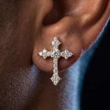 S925 Moissanite Diamond Cross Earrings - Different Drips