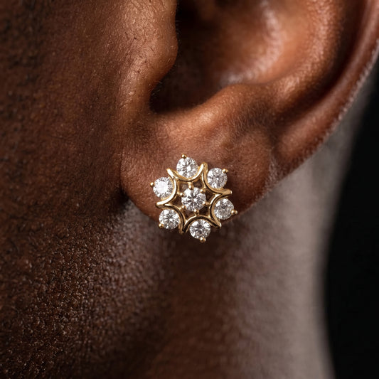 S925 Moissanite Diamond Snow Stud Earrings - Different Drips