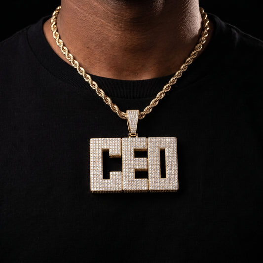 Large Bold Font Custom Letter Pendant - Different Drips