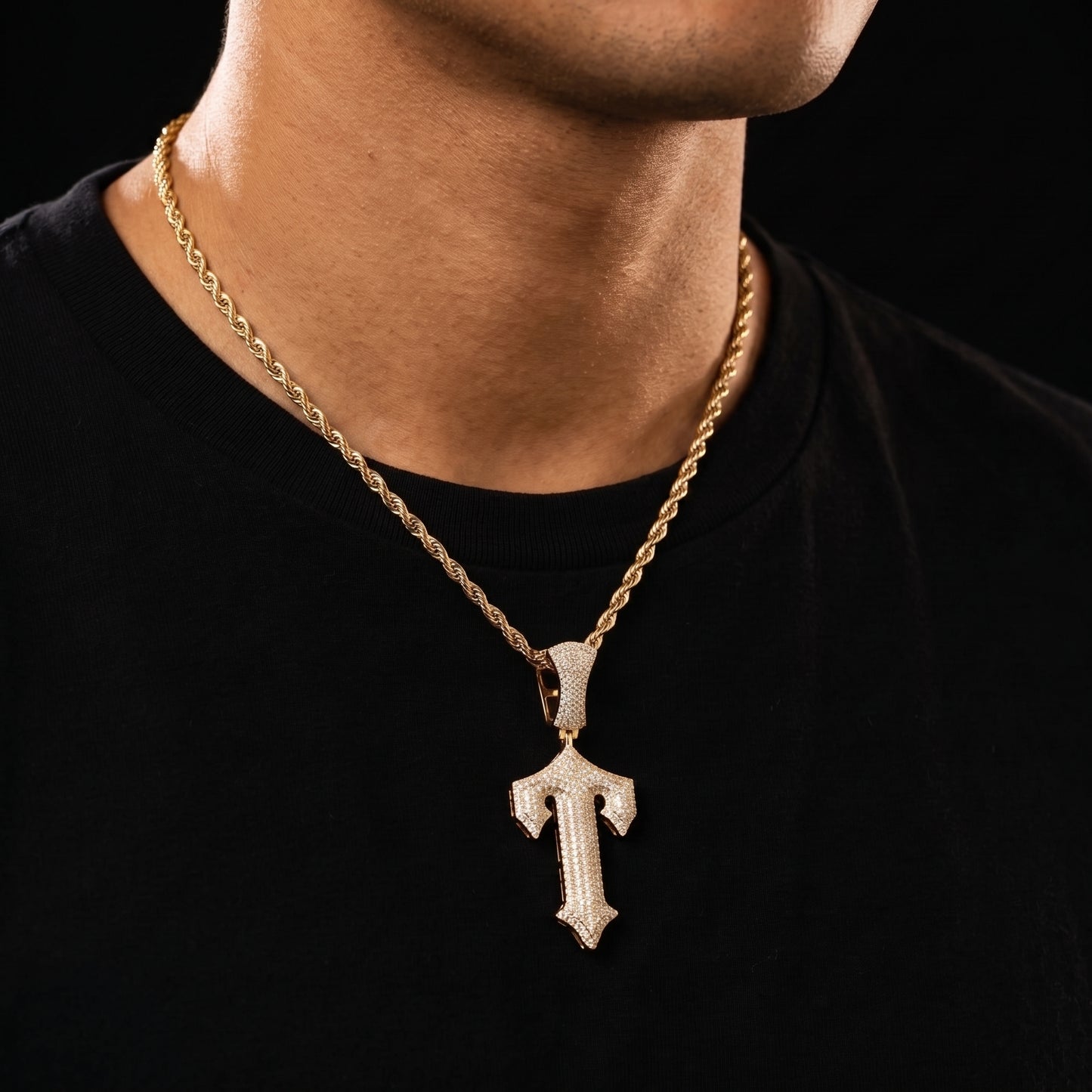 College Font Single Letter Pendant