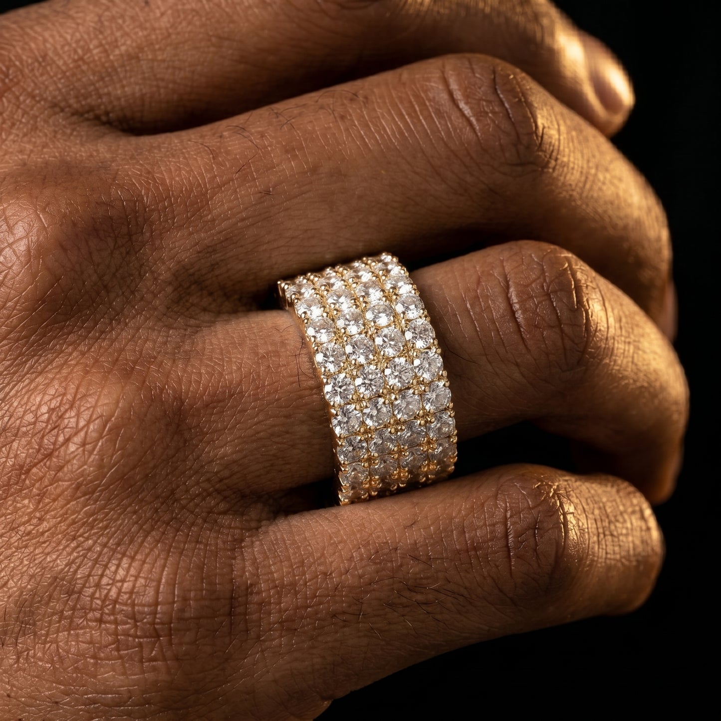Iced 4 Row Tennis Eternity Ring