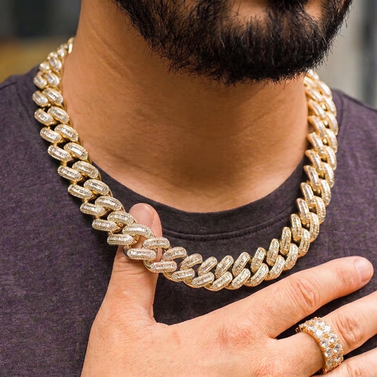 19mm Baguette Cuban Link chain - Different Drips