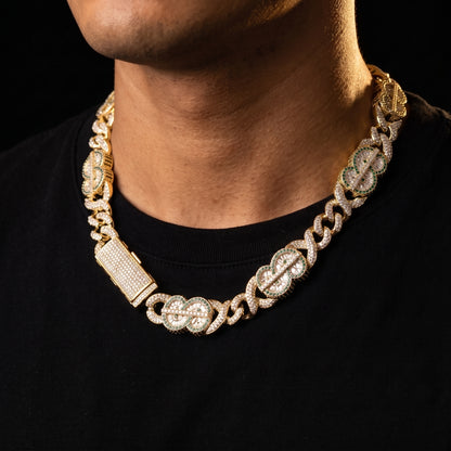 14mm Infinity Link Dollar Sign Chain - Different Drips