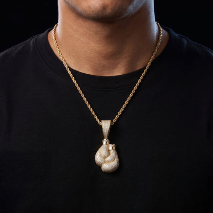 S925 Moissanite Boxing Gloves Pendant - Different Drips