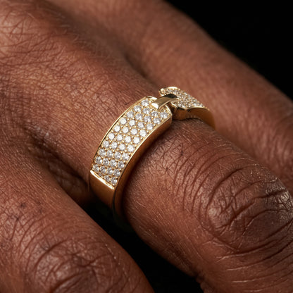 Iced Out Double Sided Ring