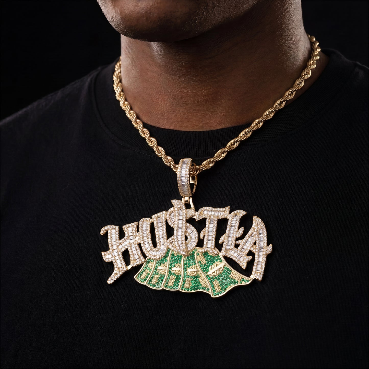 Iced Out Hustla Money Pendant - Different Drips