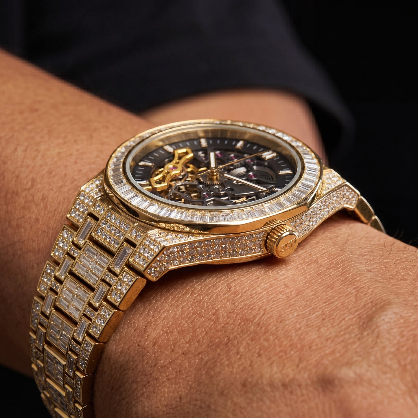 All Over Baguette Mechanical Watch - Different Drips