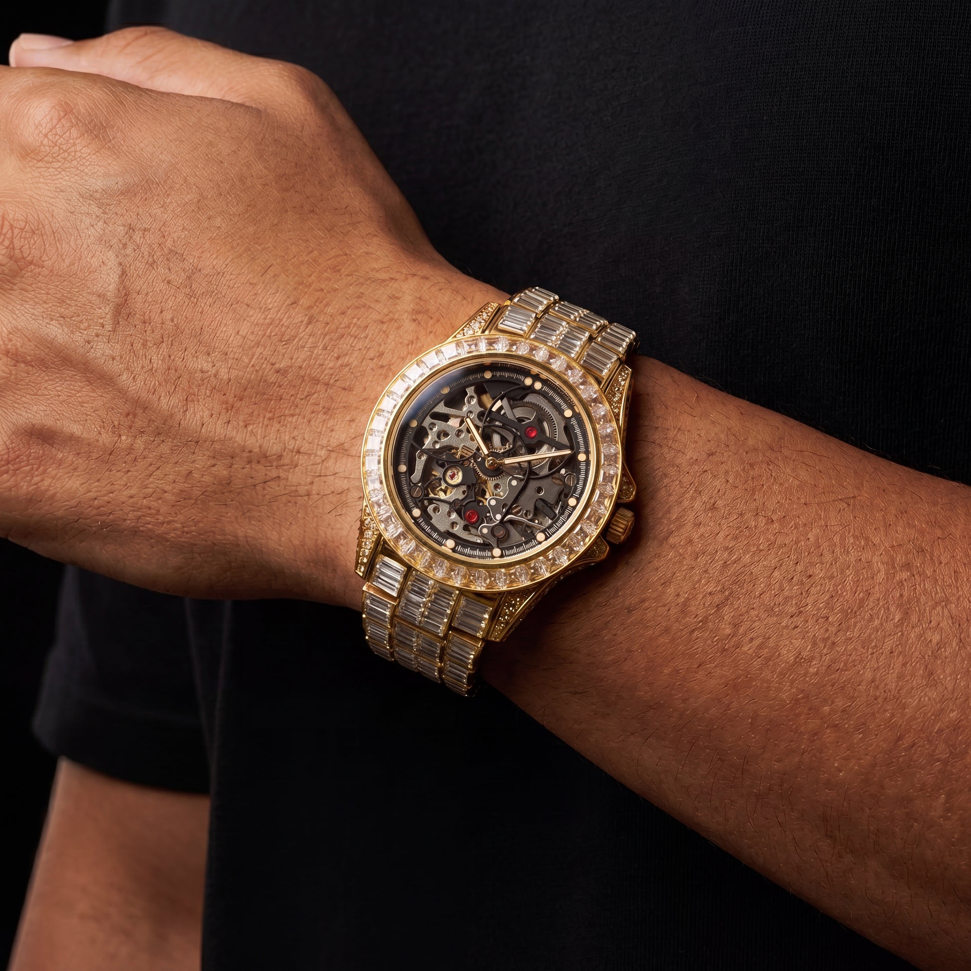 Baguette Mechanical Skeleton Watch - Different Drips