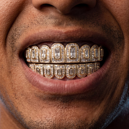 Rectangle Cut Baguette Grillz - Different Drips