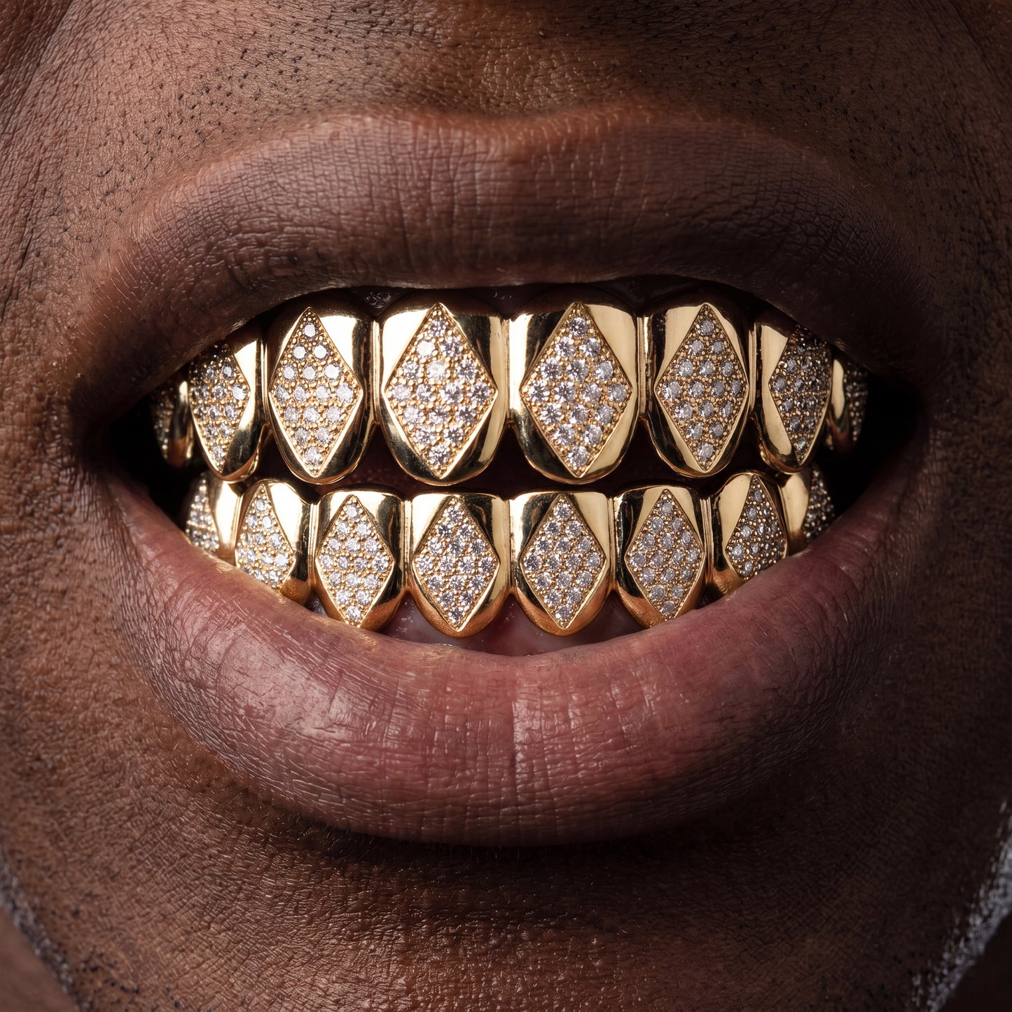 Iced Rhombus Pattern Grillz - Different Drips