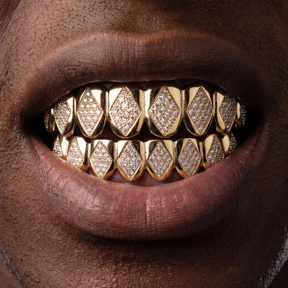 Iced Rhombus Pattern Grillz - Different Drips