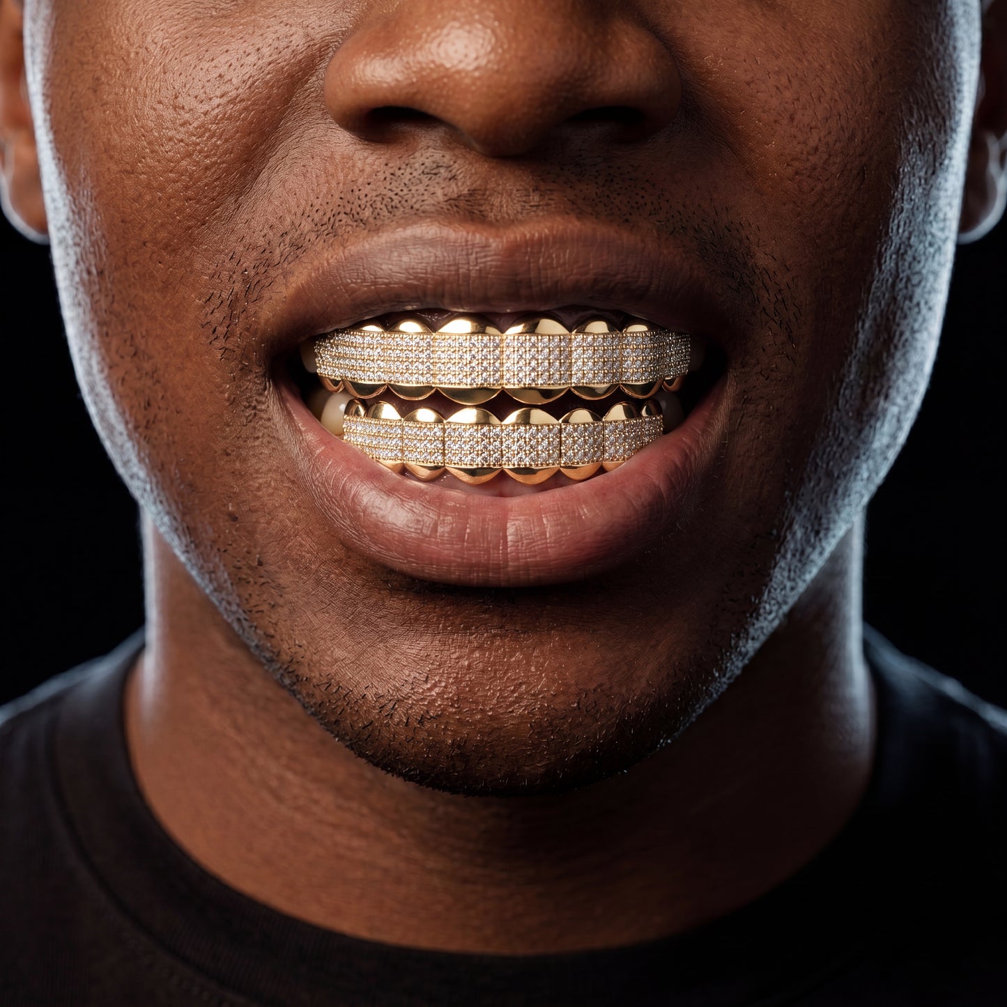 Iced Out Stripe Grillz - Different Drips