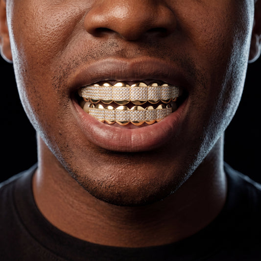 Iced Out Stripe Grillz - Different Drips