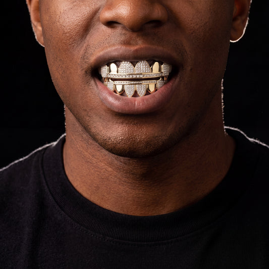 3/4 Iced Connecting Bar Grillz - Different Drips