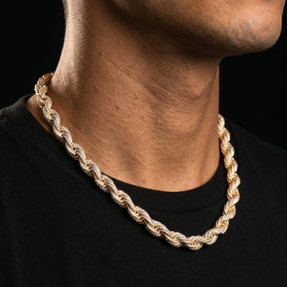 8mm Premium Thick Iced Out Rope Chain - Different Drips