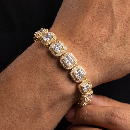 9mm Heart Clustered Tennis Bracelet - Different Drips