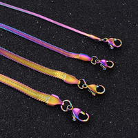 Thumbnail for Rainbow Prong Herringbone Chain - Different Drips