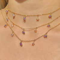 Thumbnail for Women's Teddy Bear Drop Necklace - Different Drips