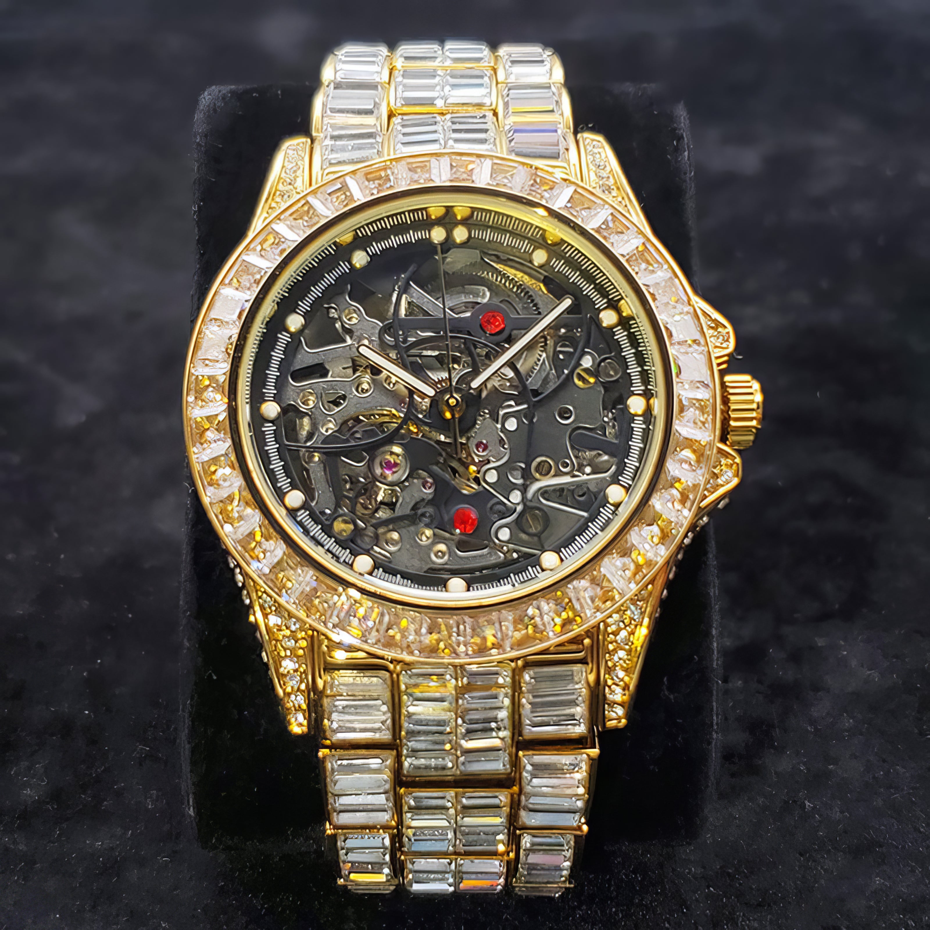 Baguette Mechanical Skeleton Watch - Different Drips