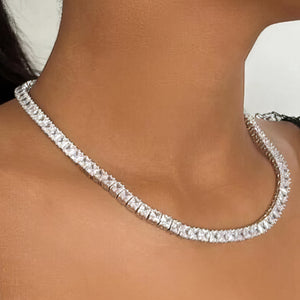 Women's 5mm Princess Cut Tennis Choker - Different Drips