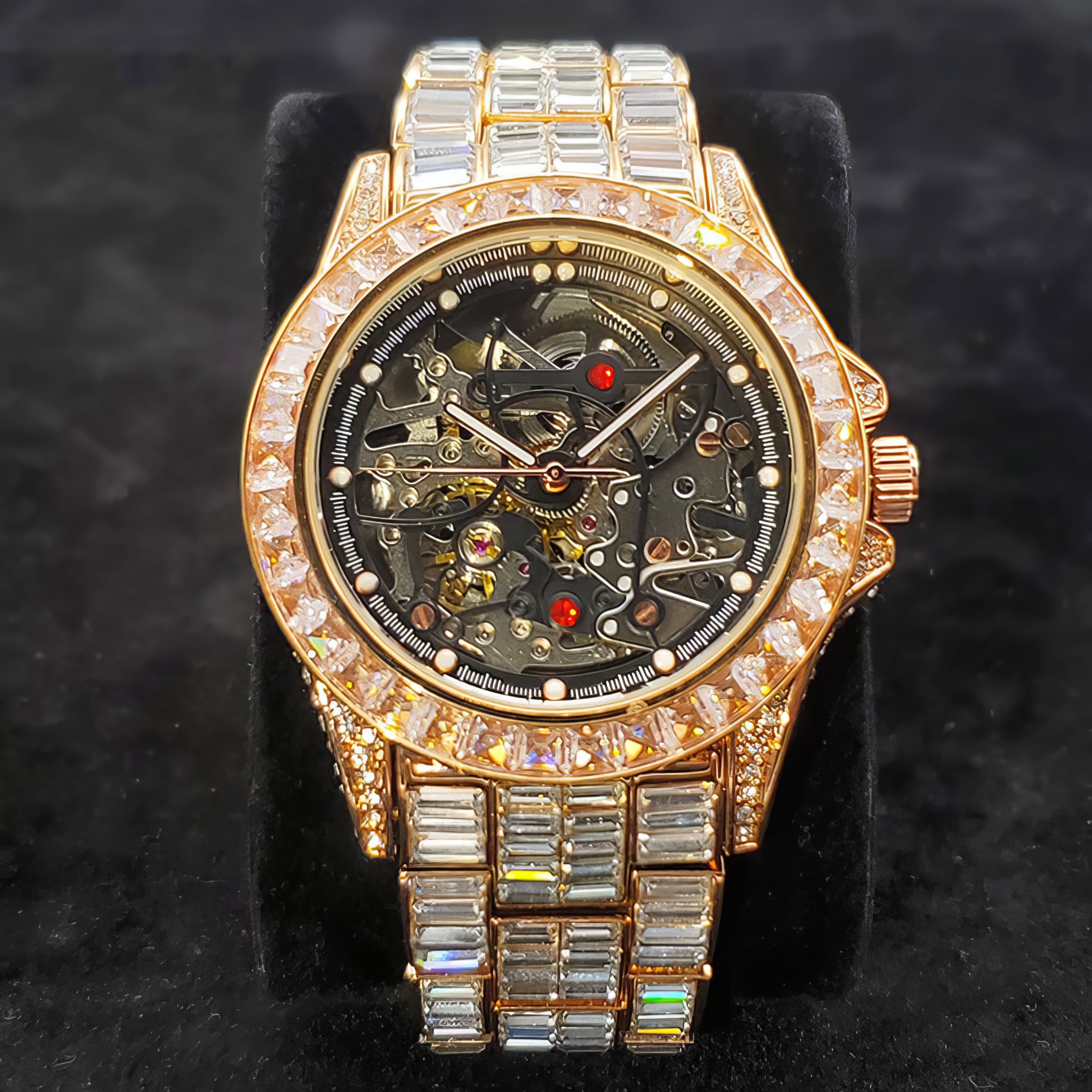 Diamond store Bling Watch New Men NO FADE!! DIAMONDS SHINE! FAST SHIPPING