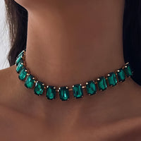 Thumbnail for Women's Stationed Baguette Adjustable Necklace - Different Drips
