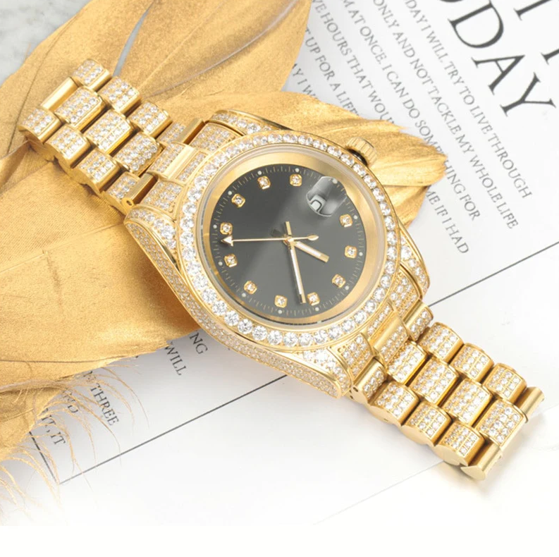 Iced Out Presidential Watch - Different Drips