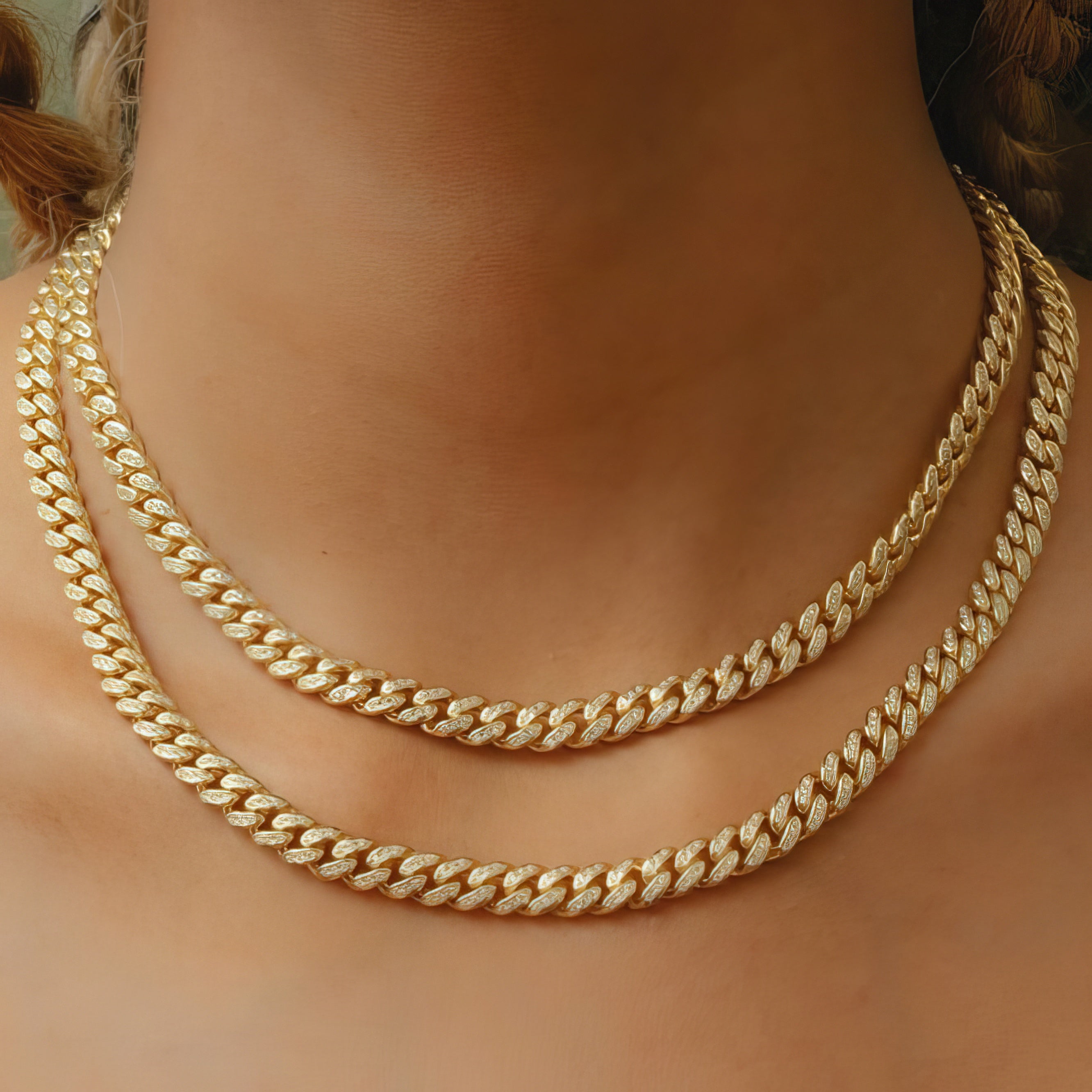 Women's 6mm Iced Cuban Necklace - Different Drips