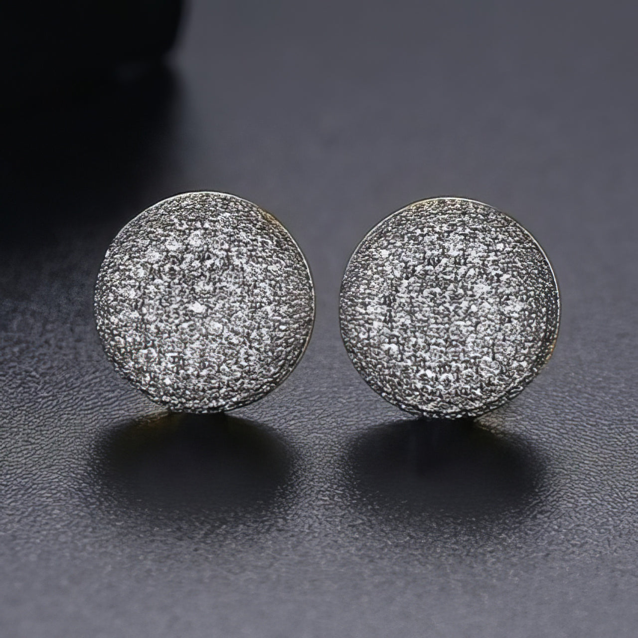 Round Cut Pave Stud Earrings - Different Drips