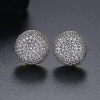 Thumbnail for Round Cut Pave Stud Earrings - Different Drips